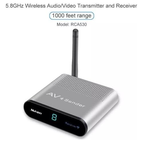 5.8GHZ Wireless AV VCD Audio Video Transmitter and Receiver with Remote Control 300 Metres RCA530 for STB Monitor Transmission