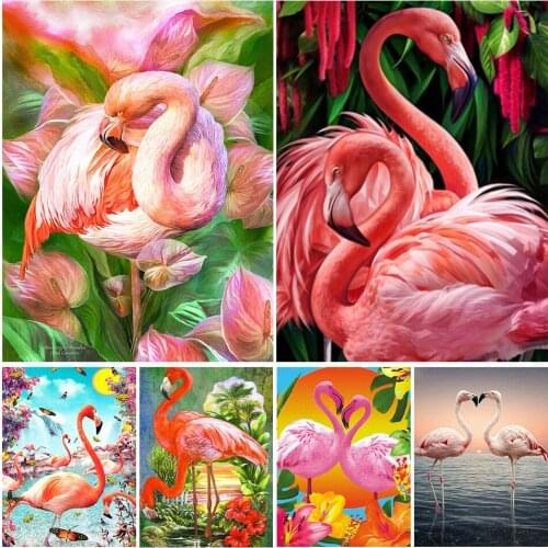 5D DIY Diamond Painting Crystal Animal Flamingo Cross Stitch Set Full Drill Square Embroidery Mosaic Art Picture Home Decor Gift