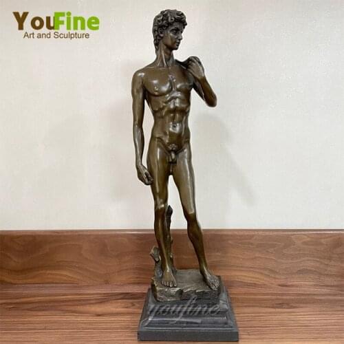 Bronze David Sculpture Mythological Bronze Statue David by Michelangelo Real Bronze Art Crafts For Home Office Decor Collection