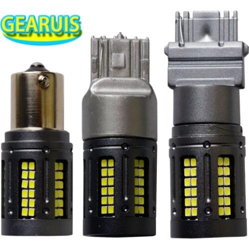 Canbus NO Error 24W 2A 1156 ba15s 84 SMD 2016 PY21W BAU15S 3156 7440 W21W Car LED white amber red Car DRL Turn Signal Light 12V
