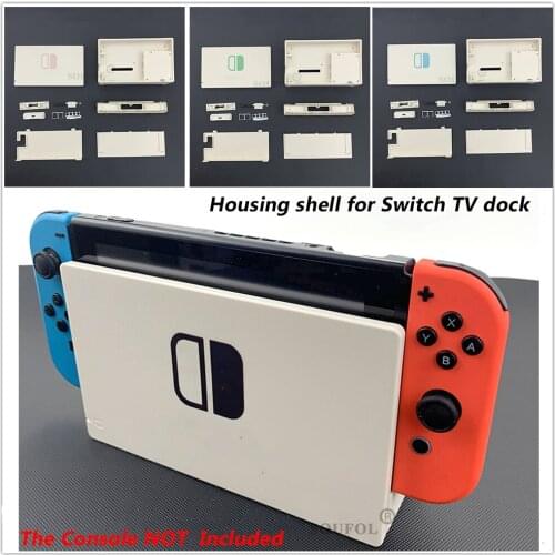 New Ivory White Replacement Housing Shell Case for Nintendo Switch Console TV Dock Docking Station Plastic Cover Skin Accessries