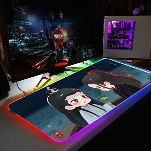 Modaozushi Gaming Pad Xxl Mouse Cute Pc Mat Game Gamer Carpet Keyboard Mause Computer Anime Backlit Mat Kawaii Desk Led Mousepad