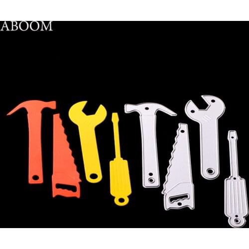 ABOOM Hot Metal Carbon Steel Tool Design Die Cut Silver Embossing Mold Die Cut Dies Scrapbooking Album Photo Cutting Dies Mold