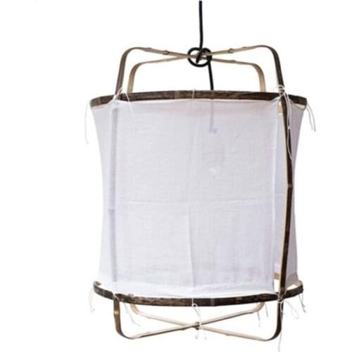 Linen Bamboo Pendant Lights Janpanese Pendant Lamp for Dinning Room Kitchen Bedroom Hanging Lamp Industrial Decor Light Fixtures