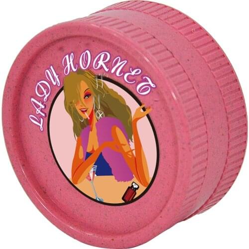 LADY HORNET Biodegradable Material Herb Grinder 56MM 2-Layer Plastic Herbal Grinder Tobacco Spice Crusher Smoking Accessories