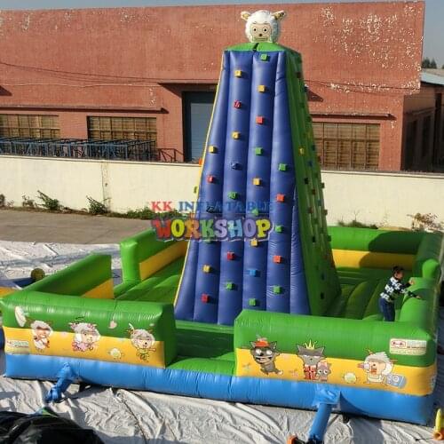 Outdoor Children Inflatable Rock Climbing Wall, Kids Rocky Mountain Game For Sale