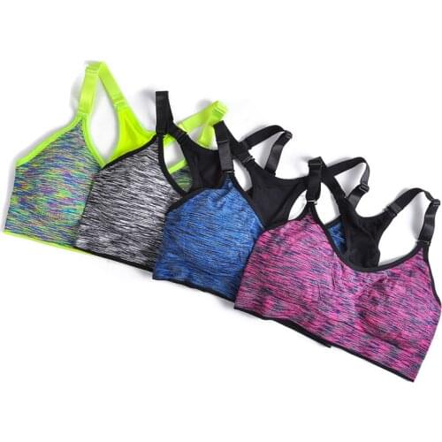 New ladies sports lingerie push up bra woman fitness exercise yoga running professional ladies sport bra mat fast dry breathable