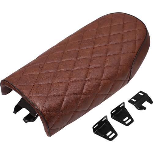 New Brown Motorcycle Retro Seat Cafe Racer Saddle Vintage Flat Brat Seat For Honda CB200 CB350 CB500 CB750 SR400 SR500 XJ XS KZ