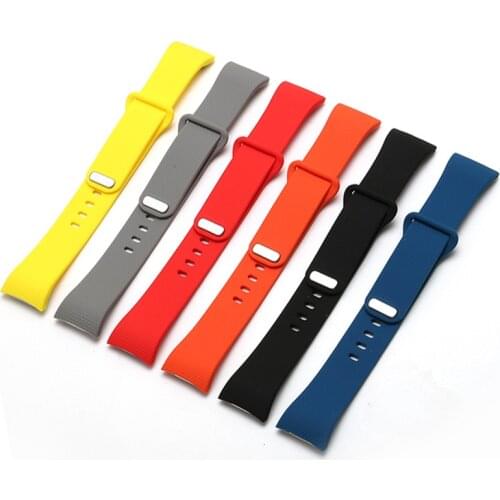 PEIYI Waterproof Silicone watchband black orange yellow gray blue wristband Replacement strap for Samsung Gear Fit2