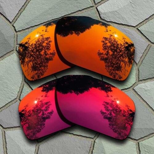 Red Orange&Violet Red Sunglasses Polarized Replacement Lenses for Oakley Big Taco