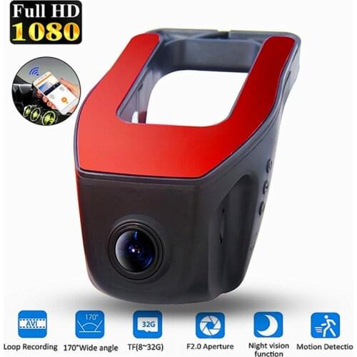 Pro Hidden Dash Cam Car DVR Camera Wifi APP & English Voice prompts 1080P HD Night Vision G-sensor Dashcam Video Recorder
