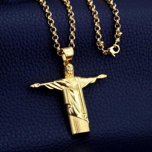 LUXUSTEEL High Quality Catholicism Jewelry Virgin Mary Pendant Necklace Stainless Steel 60cm Long Chain Necklace Women/Men Gift