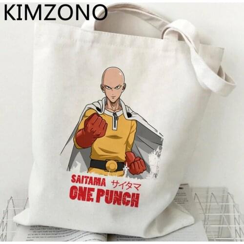 One Punch Man shopping bag shopper bolsas de tela handbag recycle bag bolso grocery bag string foldable boodschappentas cabas