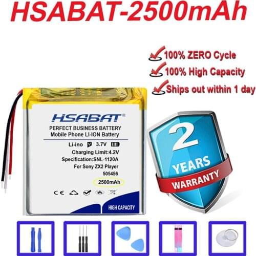 Top Brand 100% New 2500mAh Battery for Sony ZX2 Player in stock