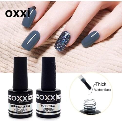 OXXI Latest Thick Rubber Nail Base Coat and Top Coat 8ml Long Lasting Gel Varnish Primer Matte For Nails Hot Sale UV Gel Polish