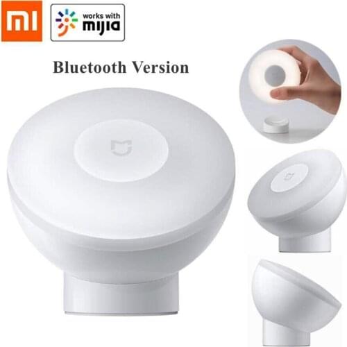 XIAOMI Mijia Night Light 2 Bluetooth Version Adjustable Brightness Infrared Smart Human Body & light sensor for mijia app