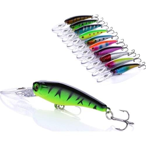 10pc 9.5cm 8g Top Water Minnow Lure Sea Fishing Lure hard Bait Iscas Artificiais Baits