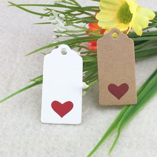 100 pcs scallop shape 4x2 cm gift kraft paper tags white/brown products price tag thank you gift /wedding favors paper tag