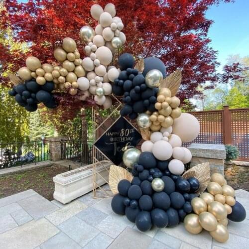 126Pcs/set Skin Color Balloons Garland Black Skin Coffee Brown Balloon Arch for Baby Shower Birthday Anniversary Party Decoratio