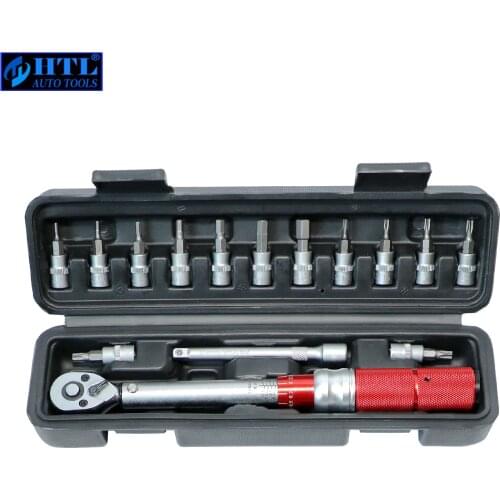 15pcs Cycling Bicycle Repair Tools Steel Outdoor Ratchet Mini Adjustable Socket Allen Key Torque Wrench Set Manual Spanner