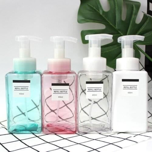 250/450ml Refillable Shampoo Lotion Shower Gel Soap Empty Foam Bottle Dispenser Perfect for storing body lotions liquid shampoos