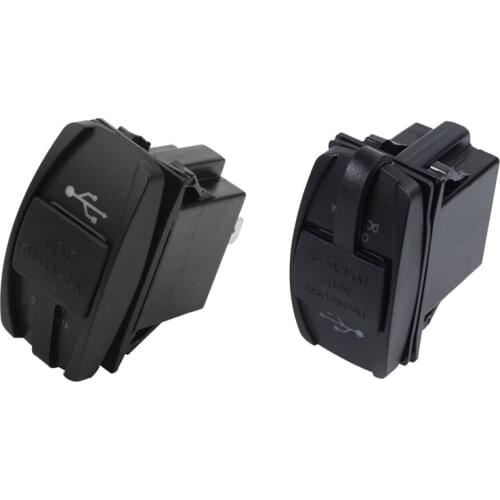 2x 12V 24V Car Auto Boat Accessory LED Dual USB Charger - Outlet White & Outlet Green