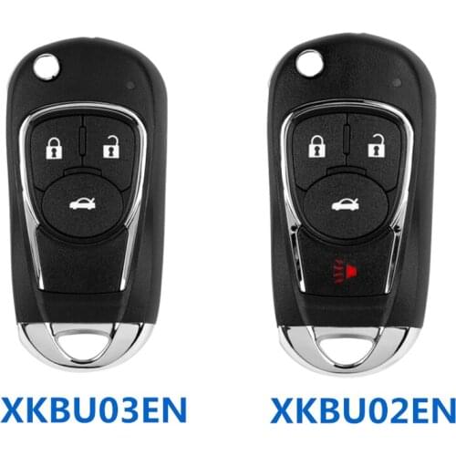 5/10pcs Xhorse VVDI XKBU02EN XKBU03EN Wire Without PCF Flip Universal Remote Key 4 Buttons for VVDI Key Tool Global Version