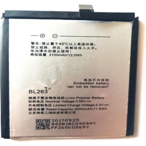 BL263 cell phone battery fit for lenovo ZUK Z2 pro batteries with repair tools