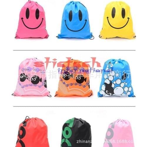 By dhl or ems 100pcs Double Layer Drawstring Gym Waterproof Backpacks Swimming Sports Beach Travel Portable Fold Mini Shoulder