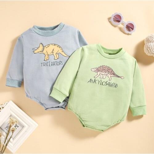 Ma&Baby 0-24M Infant Newborn Baby Boy Girl Rompers Dinosaur Long Sleeve Jumpsuit Cute Toddler Baby Clothing Autumn Spring D84