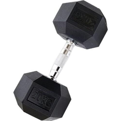 Dumbbells Hexagonal With Rubber And Iron Electroplating Dumbbells Muscle-Building Training Gym Equipment XB