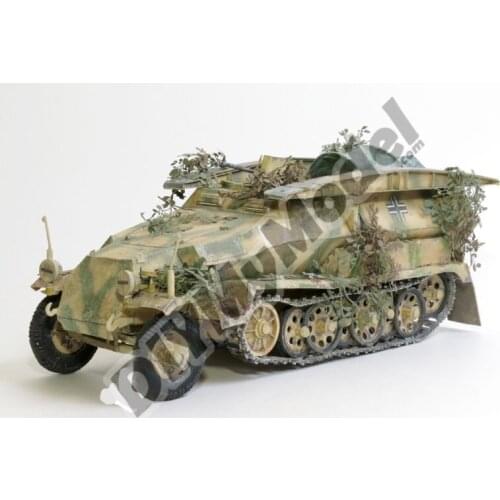 Germany sd.kfz.251_ 7-ausf. C half track air defense vehicle DIY Handcraft Paper Model KIT Handmade Toy Puzzles Gift Movie prop