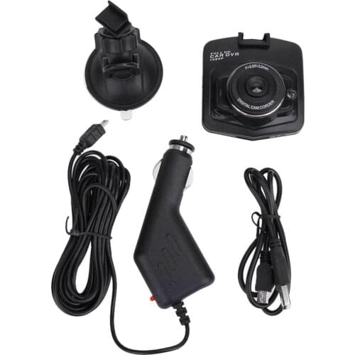 GT300 Mini Dsh Cam, Car Driving Recorder, 1080P Full HD 140 Degree Wide Angle DVR Camera - Black