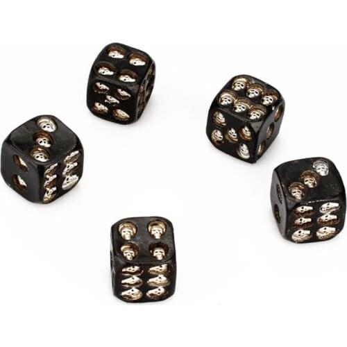 5pcs/set 18mm Skull Bones Dice 6 Sided Resin Skeleton Dice Pub Party Board Game RXBB