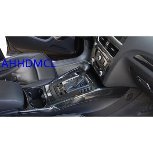 Car Interior Mouldings Modification Decorative Trim Frame Interior Sequins Carbon Fiber Color For Audi Q5 2010 2011 2012 - 2017