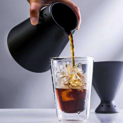 Drip Coffee Filter Cup Sharing Pot Set And Hands-free Espresso Dosing Funnel For Household Coffee Making Appliance