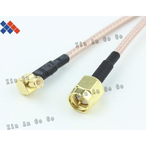 100PCS/lot SMA male to MCX male right angle connector RG316 15cm cable by DHL or EMS