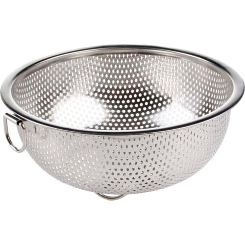 Stainless Steel Kitchen Hole Dense Mesh Sifter Colander Strainer Sieve Baskets M89A