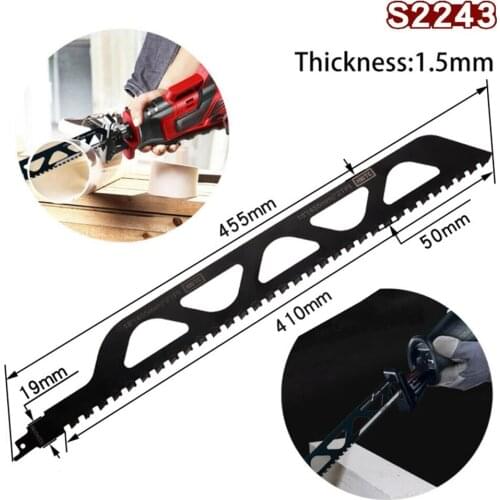 1 Pcs S2243 Reciprocating Saw Blade Cutter Electric Power Tool Accessory Brick Wall Concrete Stone Metal Cutting Jigsaw Blade