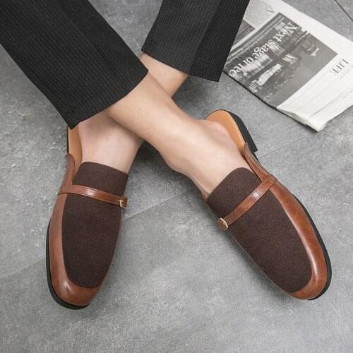Mens Leather Shoes Men Fashion Slippers Shoes For Mens Sandals 2020 Casual Spring Mens Man Sneakers Skin Italian Trainers