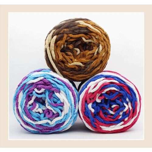 165g Soft Scarf Knitted Lot Thick colourful Yarn Chunky Sweater DIY Knitting Sweater Wool Hand Craft Scarf Lot Crochet Colours