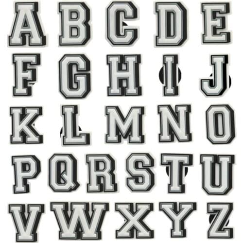 Original 1pcs PVC Shoe Croc Charms Accessories Uppercase English Letters Shoe Decorations for Crocse Bracelet Kids Gift ZJ012LI3