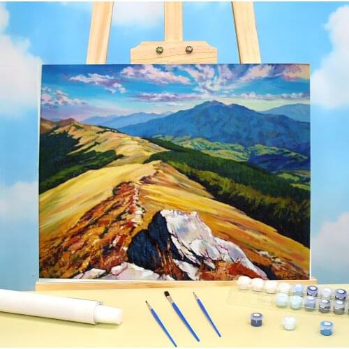 Landscape DIY Paint By Numbers Kit Acrylic Paints 40*50 Canvas Painting Wall Paintings For Handiwork