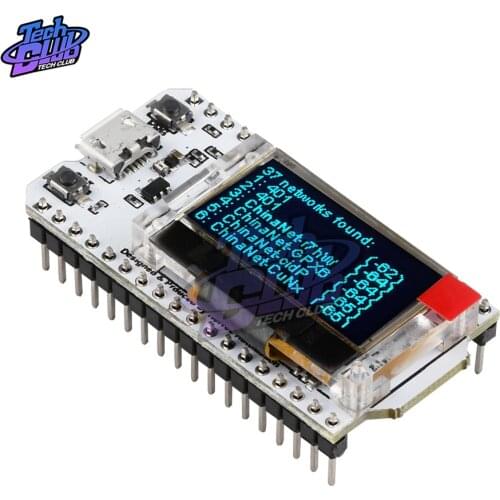0.96 inch ESP32 Bluetooth WiFi OLED Blue Display Module CP2102 32M Flash 3.3V-7V Internet Development Board for Arduino