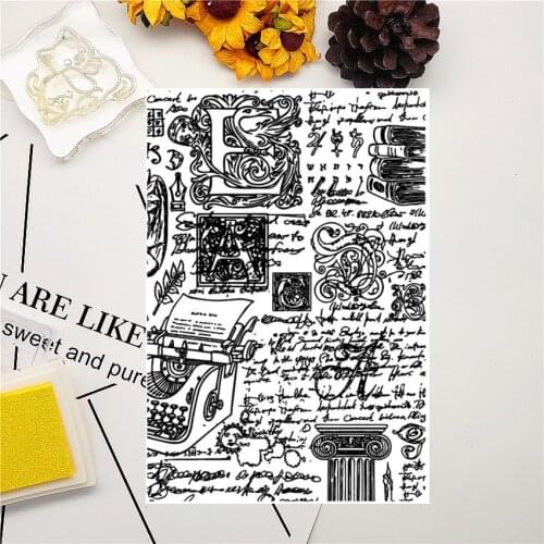 11*16CM Roman Script Transparent Clear Stamps / Silicone Seals Roller Stamp For DIY Scrapbooking Photo Album/Card Making