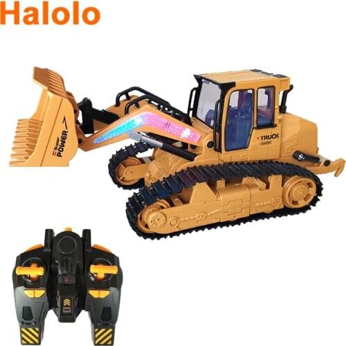 RC Bulldozer RC truck engineering car toy model Boy toys Forklift Big size Bulldozer Tractor shovel model kids children RC toys