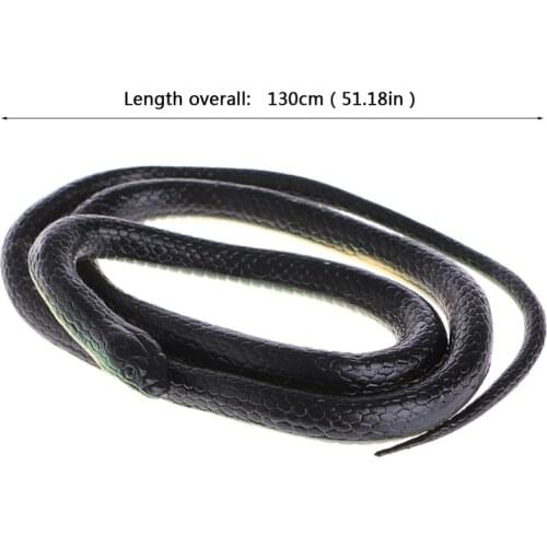 130cm Realistic Plastic Tricky Toy Fake Snakes Garden Props Joke Prank Halloween 95AE