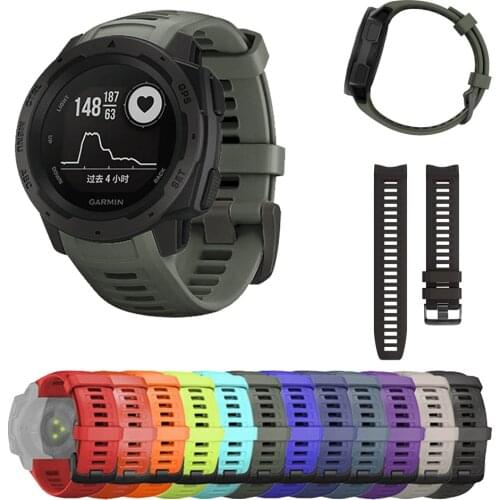 Silicone Strap Quick Release Replacement Watch Band for Garmin Instinct/Instinct Tactical/Solar Smart Watch Bracelet Wristbands