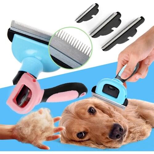 Detachable Pet Removal Hair Dog Comb Cat Grooming Brush Big Dogs Short Hair Deshedding Tool Medium Pets Trimmer Combs Drawknife