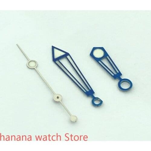 Silver seconds hand, blue watch pointer, luminous pointer, suitable for NH35 NH36 7S26 movement